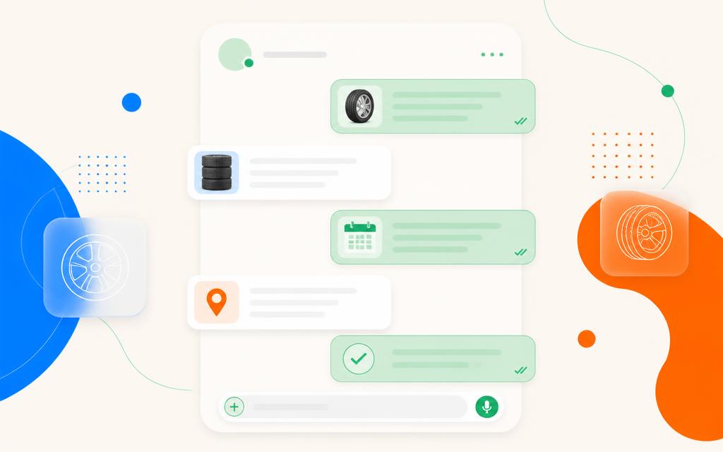 WhatsApp booking channel illustration